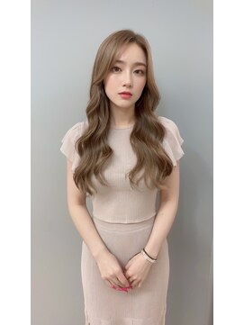 オズ 郡山桑野店(OZ) ベージュグレー黒髪レイヤーくびれヘア小顔10代20代30代40代