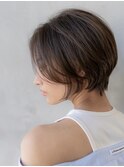 大人かわいい前髪セシルカットココアブラウンフリンジウェーブ