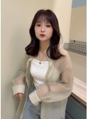 髪質改善＊前髪あり韓国風ベージュピンク＊美Zina京都駅前】