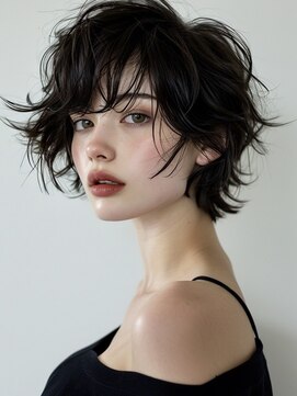 レヴ 草加店(LEV.) イメチェン　外はね　ボブ　美髪　ワイドバング　ブルーブラック