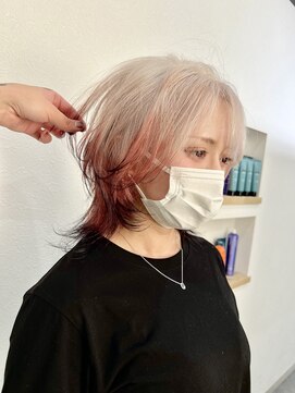 エルエスヘアー(LS HAIR) 【LS HAIR菊地】3色エンドカラー×ウルフ　レイヤー