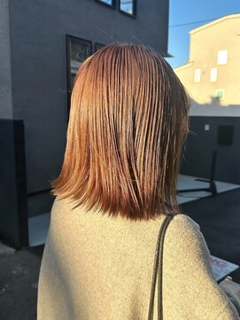 ヲタク(wotaku.) キャラメルブラウン透明感カラーくすみベージュダブルカラー韓国