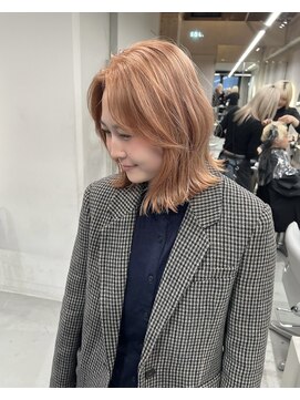 ソル ジングウマエ(SOL JINGUMAE) ☆ナチュラルオレンジ/オレンジカラー/ボブ/切りっぱなしボブ