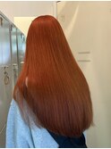 オレンジカラー/暖色カラー/ダブルカラー/艶ハイトーン/髪質改善