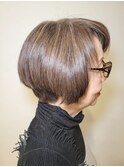 50代60代70代×グラデーションボブ×イノアカラー×ハイライト