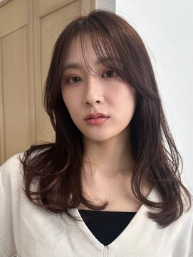 ノイ 銀座(noi) 顔周りレイヤーカットくびれヘアミルクティーベージュカラー