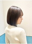マロンベージュ/ボブ/前髪/レイヤー/髪質改善/縮毛矯正/立川