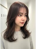 韓国風ミディアムレイヤー×くびれウェーブ