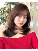 ミディアムレイヤーカット/くびれヘア/大人可愛い/20代30代40代