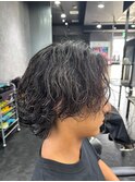 サーフカール/ベリーショートメンズ/シャドウパーマ