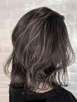オーブ ヘアー レイア 相模大野店(AUBE HAIR leia) 【AUBE HAIR】セミハイライト_フリンジロブ