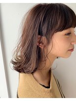 ネオヘアーバイヘアーシーク(neo hair by hair chic)&nbsp;外ハネミディ×ラベージュ