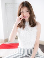 アルバハナレ 横浜(αlba HANARE)&nbsp;関内/髪質改善/ミディアムベージュ×大人ふんわり波巻き♪f