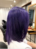 バイオレットカラー/ロング/髪質改善カラー/ブリーチ/上大岡