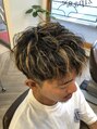 ジパングオム 押上店(Zipangu HOMME) ダブルカラー、メッシュでカッコよくします