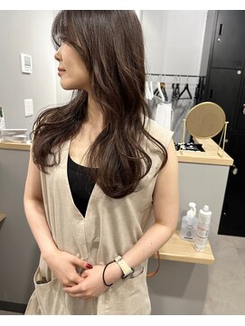 カミエ(kamie) ＊大人っぽ透ける質感シアブラウン 透明感 顔周り レイヤー 三宮