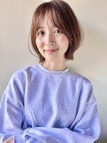 ガーデン オオタカノモリ(garden otakanomori)&nbsp;切りっぱなしボブ×小顔前髪×ベージュカラー×レイヤーカットn