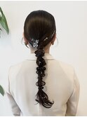 大人気!タイト編みおろしヘアセット