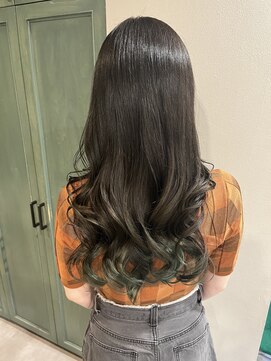 ヘアサロン ナノ(hair salon nano) マットグレージュ/エンドカラー/グラデーション/グリーン/艶髪