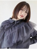竹之内蔵人】ナチュラルレイヤーボブ/暗髪/内巻きボブ