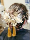 きゅっとまとまるアップ ドレスヘア 結婚式 お呼ばれ 二次会