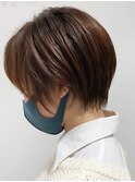 大人可愛い丸みショート　縮毛矯正/髪質改善/ひばりが丘