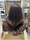 Aラインロング×ラベンダーグレージュ