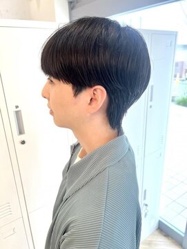 ロミー 本厚木(ROMMY.) メンズヘアカット◎韓国マッシュウルフカット黒髪ショート本厚木