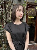 島田/レイヤーボブ 外はね グレージュ 大人ボブ 白楽髪質改善