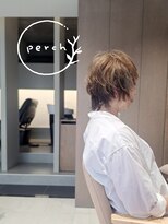パーチ(perch) 白髪ぼかしハイライト×ショートウルフ
