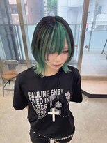 アジールヘア 赤羽駅南口店(agir hair)&nbsp;大人可愛いターコイズグリーンレイヤーカット/透明感◎