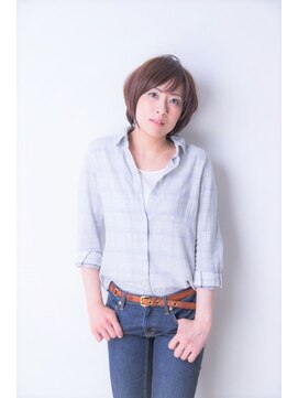 ハリー 板宿店(HALLY) 大人のモカブラウン・シンプルボブ