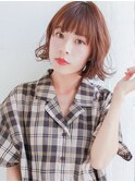 外ハネ ゆるふわ 切りっぱなしボブ！