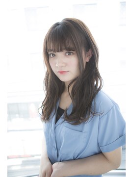 サロンドミルク 原宿(salon de MiLK) 【salon de MiLK 原宿】透け感カラー×耳かけゆるウェーブ