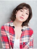 〈Baden西谷店〉前髪カットシースルーバングレイヤーボブ外ハネ