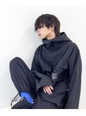 前髪長めマッシュウルフ