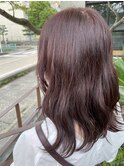 セミロング ピンクブラウン