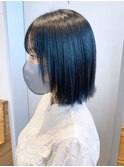 ブルーブラック_外ハネボブセクションカラー_ba361321
