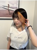 20代30代オレンジイヤリングカラー☆
