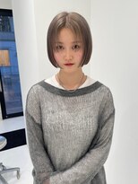 ハイブ 金沢(Hive)&nbsp;ハイトーングレージュ切りっぱなしボブ美肌カラーショート