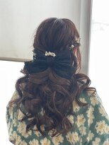 ヘアーショップ エヌアンドエー 幸手店(hairshop N&A) お呼ばれパーティーヘアアレンジ/リボン/コテ巻き/デジパ