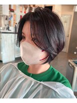 アトリエ エス atelier es HAIRDESIGN&nbsp;ひし形シルエット/黒髪ショート/ショートボブ/上品ショート/小顔