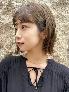 ガーデンヨコハマ(GARDEN YOKOHAMA) 切りっぱなしボブタッセルボブ外ハネワンレン小顔カット