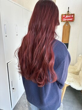 オーブ ヘアー ニーナ 麻生店(AUBE HAIR nina) チェリーレッドカラー