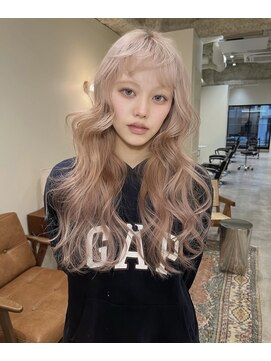 ハーパーズ 渋谷(harpers) ホワイトベージュウェーブレイヤーカット