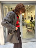 外国人風レイヤースタイル