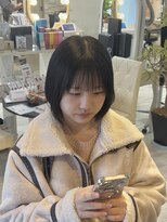 クレア(CREA)&nbsp;やわらか丸みショートボブ × シースルーバング