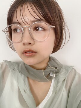 フィルムス 銀座(FILMS) レイヤーカット/デザインカラー/ウェットヘア/オリーブベージュ