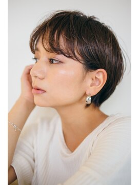 ピズム(PISM) 耳かけグランマッシュショート/ショコラベージュ/ベビーバング