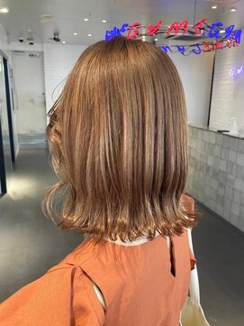 ゲーム 原宿店(GAME) ダブルカラーオレンジベージュカラーケアブリーチ韓国ハイトーン